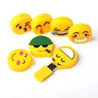 Custom emoticons shape pvc usb flash pen drive 8gb 16gb 32gb add your logo for gift