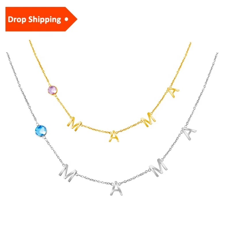 Dropshipping Personalized Lettering Pendent Necklace Stainless Steel Necklace with birthstone
Dropshipping Personalized Lettering Pendent Necklace Stainless Steel Necklace with birthstone