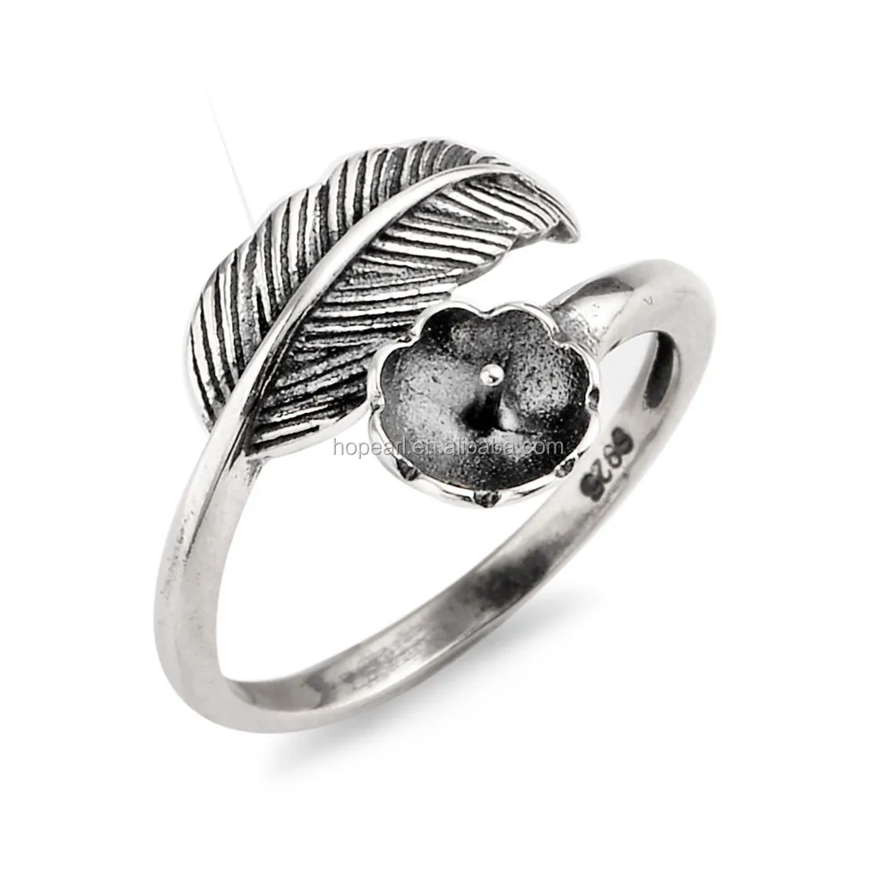 SSR208 Vintage Design Feather Ring Findings 925 Sterling Silver DIY Jewelry Making Ring Blank Base
SSR208 Vintage Design Feather Ring Findings 925 Sterling Silver DIY Jewelry Making Ring Blank Base