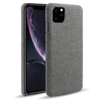 

Slim Fit Soft Canvas Leather Mobile Phone Cases Cover with Microfiber Cloth Lining Cushion For Iphone 11 / 11pro / 11 pro max