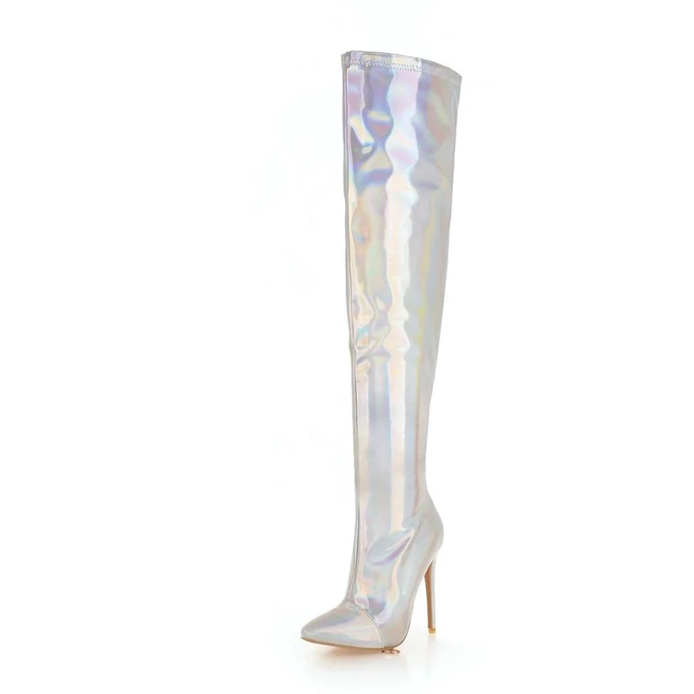 Sexy Pointed Toe Stiletto Over The Knee Boots Women Shoes Full Zip High Heel Shoes Winter Club Thigh High Woman Boot Long, Gold, silver
Sexy Pointed Toe Stiletto Over The Knee Boots Women Shoes Full Zip High Heel Shoes Winter Club Thigh High Woman Boot Long, Gold, silver
