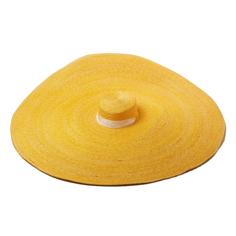 

Shinehats 1.2m diameter 40cm oversize Wheat yellow straw hat