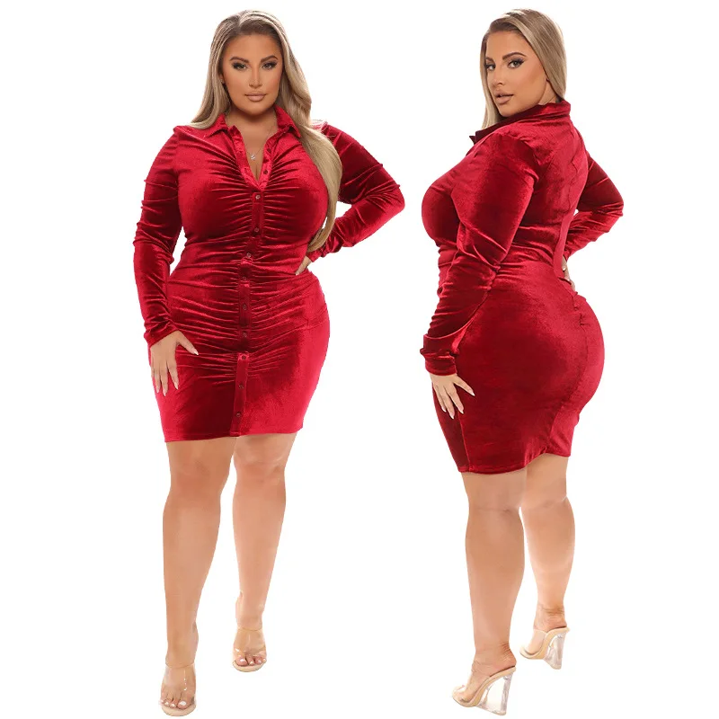 DM218102 solid color Bodycon Velvet linen long sleeve plus size women dress club prom plus size women's dresses women
DM218102 solid color Bodycon Velvet linen long sleeve plus size women dress club prom plus size women's dresses women