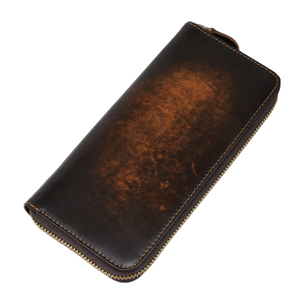 TIDING Luxury Vintage Brown Zipper Around Genuine Brush Off Leather Long Clutch Wallet For Phone
TIDING Luxury Vintage Brown Zipper Around Genuine Brush Off Leather Long Clutch Wallet For Phone