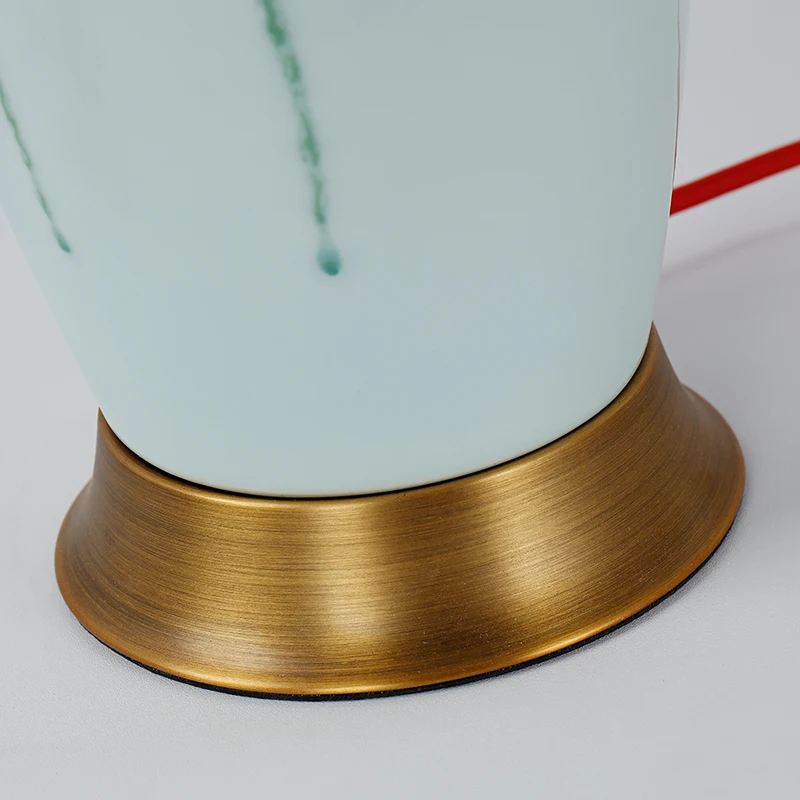 European ceramic painted LED table lamp modern desk lamp for home hotel bedside