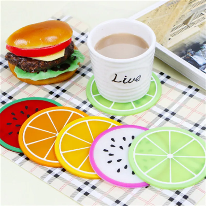 Wholesale Hot drink cup mat colorful fruit shape resistant non-slip insulation pad silicone coaster, Mix colors
Wholesale Hot drink cup mat colorful fruit shape resistant non-slip insulation pad silicone coaster, Mix colors