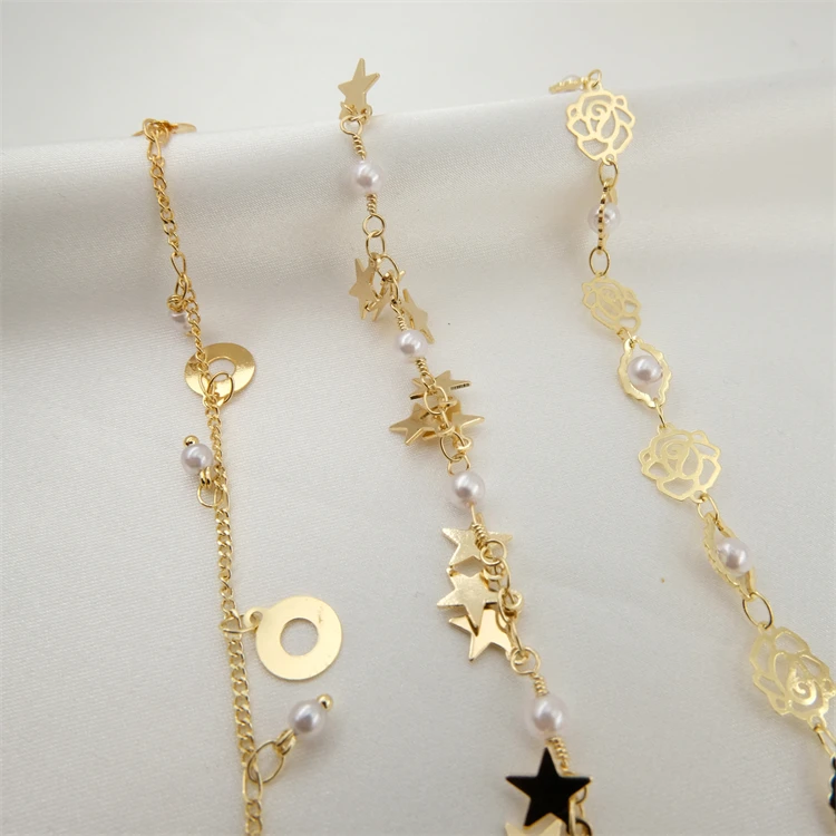 Necklace with chains gold plate 18K Not allergic Jewelry Findings & Components pentagram pearl Copper 18k gold PVD platted chain
Necklace with chains gold plate 18K Not allergic Jewelry Findings & Components pentagram pearl Copper 18k gold PVD platted chain
