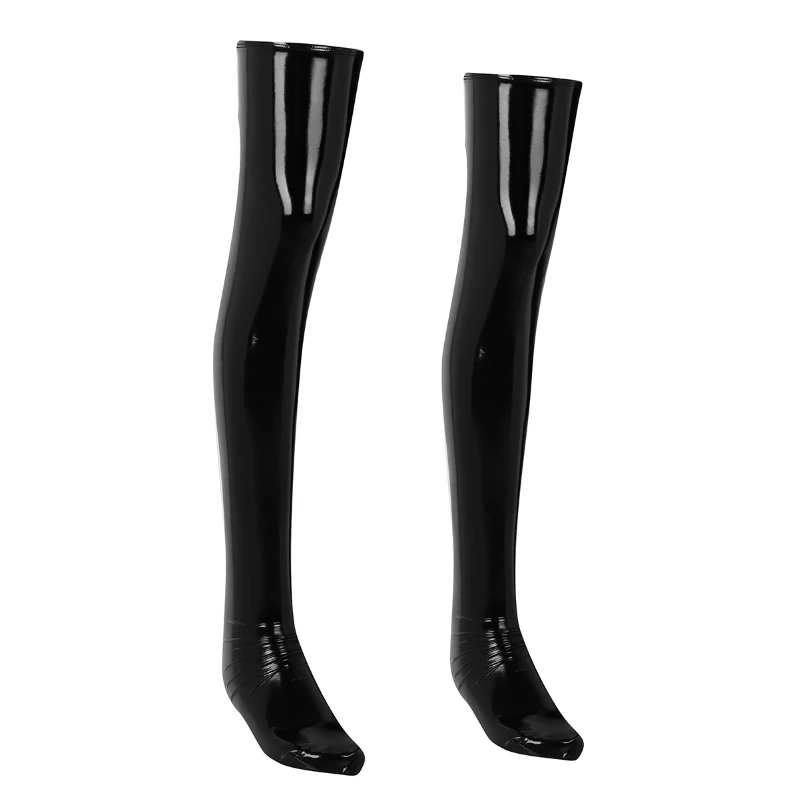 Cheap Mens Black Stockings PVC Leather Cross Dressing Accessory Thigh High Footed Stockings
Cheap Mens Black Stockings PVC Leather Cross Dressing Accessory Thigh High Footed Stockings