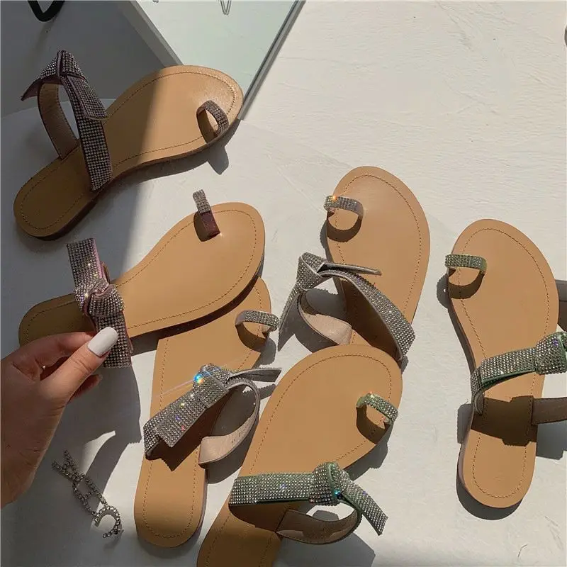 2021 Summer fairy style slippers outside wear fashionable beach rhinestone flat shoes, Silver,purple,green or customized
2021 Summer fairy style slippers outside wear fashionable beach rhinestone flat shoes, Silver,purple,green or customized