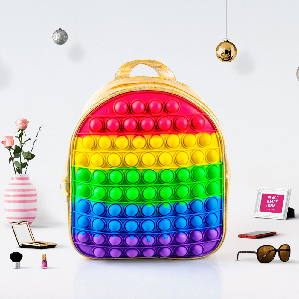 RainbowPush Bubble Fidget Poppets School Backpacks Girls Boys Bags Teenagers Unisex Travel Bag with Adjustable Shoulder Strap, Colorful
RainbowPush Bubble Fidget Poppets School Backpacks Girls Boys Bags Teenagers Unisex Travel Bag with Adjustable Shoulder Strap, Colorful