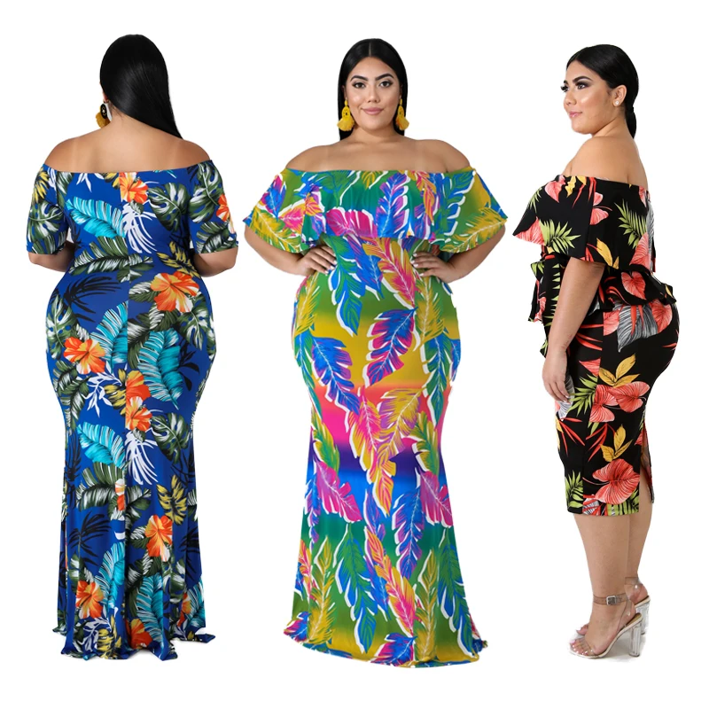 New Arrive Spring Summer Midi Casual Women Clothing Plus Size Off Shoulder Dress for Fat Woman
New Arrive Spring Summer Midi Casual Women Clothing Plus Size Off Shoulder Dress for Fat Woman