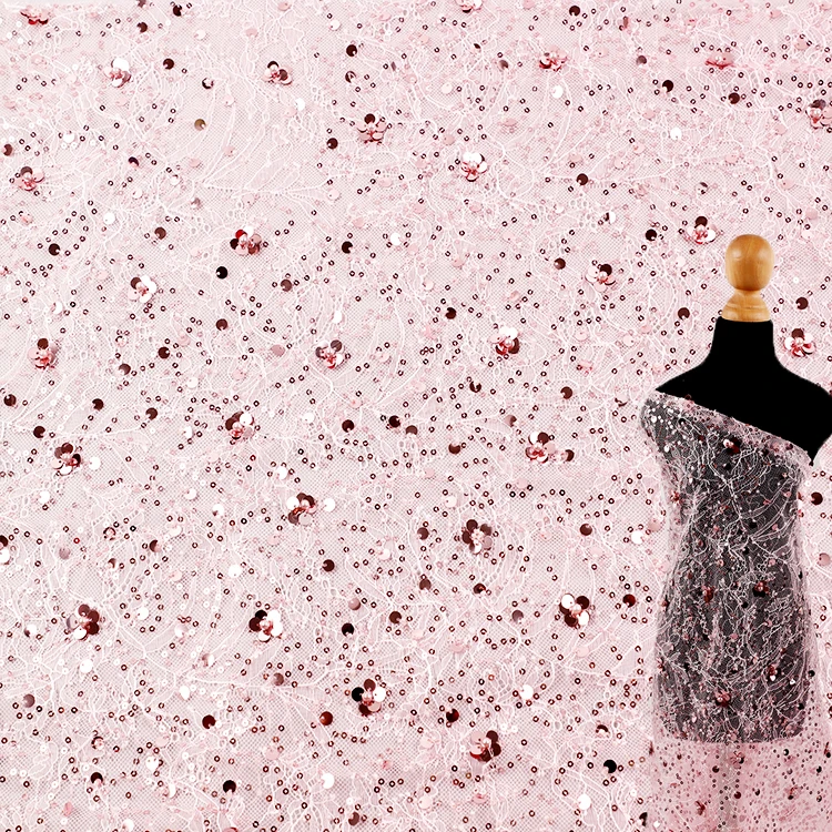 D085-2 2021 High Quality Lace Fabric Latest Mesh Fabric With Pink Sequins Fabric Beaded Lace For Women Dress
D085-2 2021 High Quality Lace Fabric Latest Mesh Fabric With Pink Sequins Fabric Beaded Lace For Women Dress