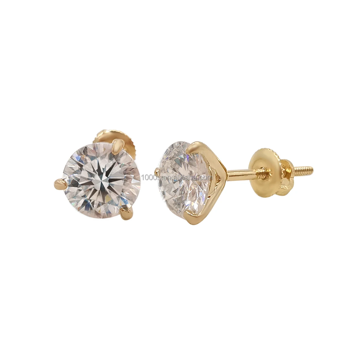Jewelry Stud Earring Gold 14K Solid with Moissanite Diamond 5mm 6.5mm 7.5mm Customized Size CLASSIC Yellow Gold Earrings
Jewelry Stud Earring Gold 14K Solid with Moissanite Diamond 5mm 6.5mm 7.5mm Customized Size CLASSIC Yellow Gold Earrings