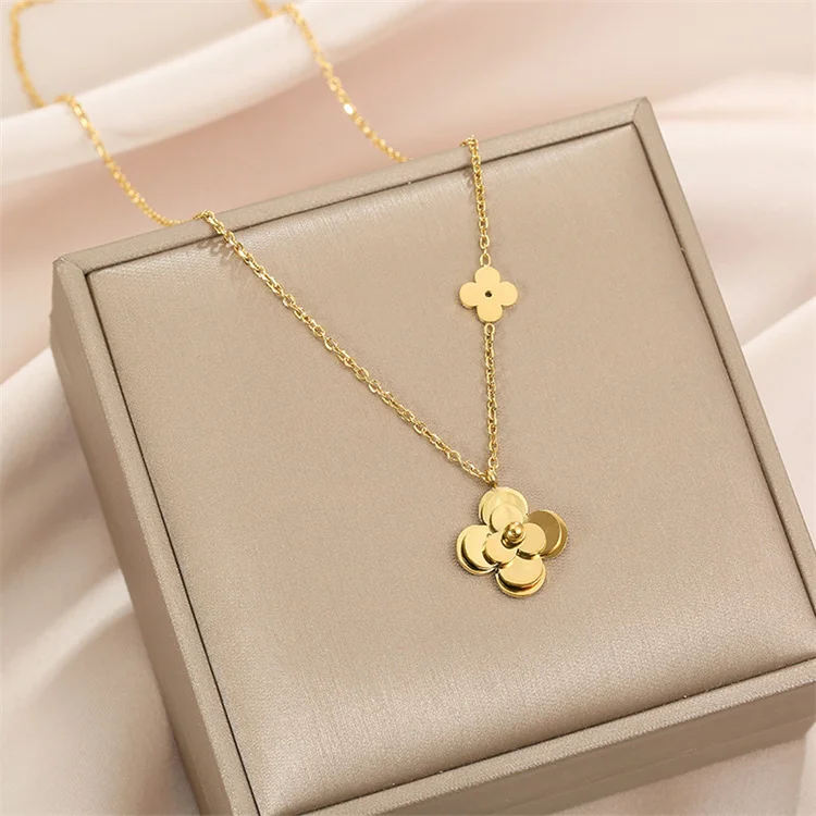 New Arrival Titanium Steel No Fade Waterproof Cute Dainty Personalized Design Ethnic Style Flower Necklace
New Arrival Titanium Steel No Fade Waterproof Cute Dainty Personalized Design Ethnic Style Flower Necklace