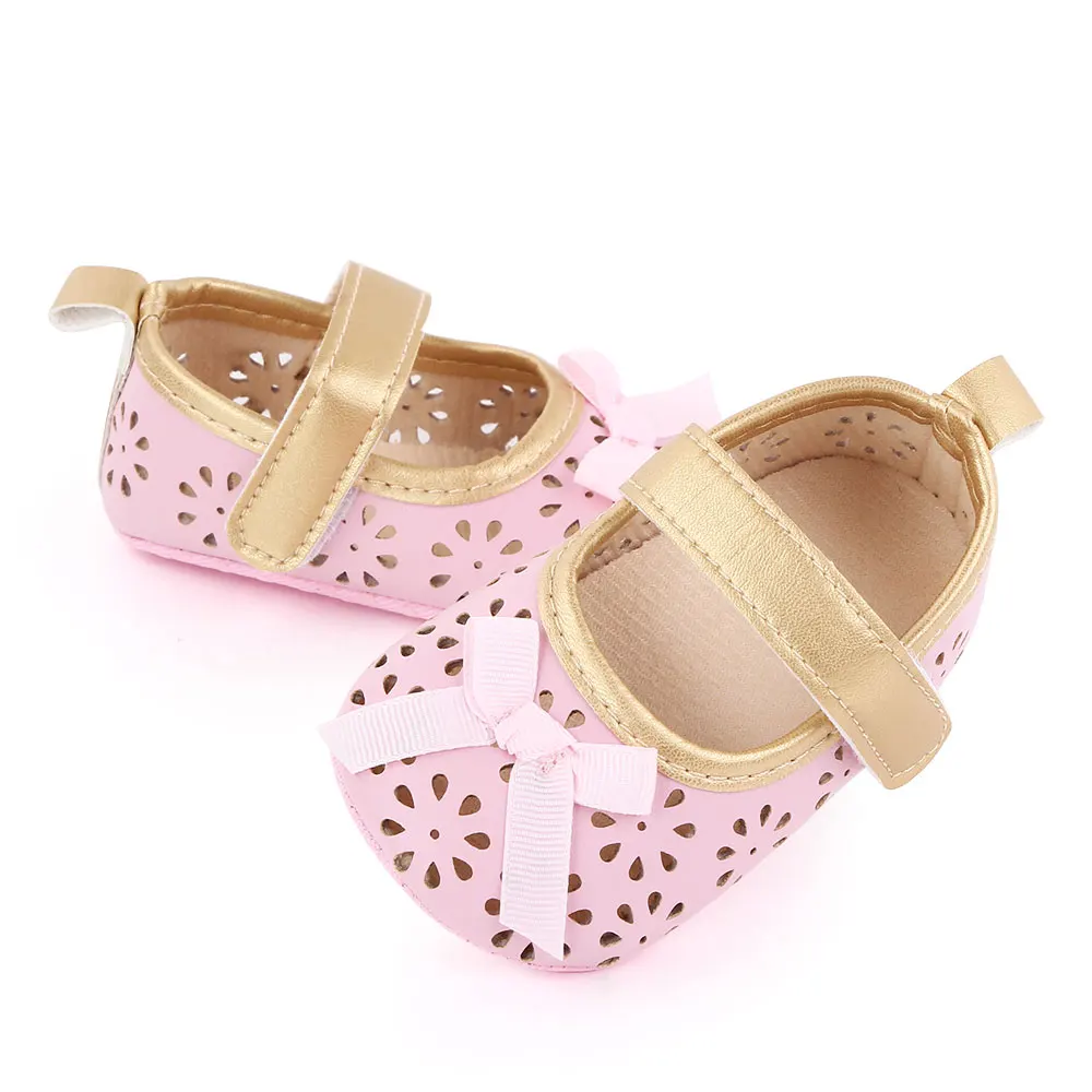Pure Color Bow Little Baby Girl Princess Shoes Beauty Girls Shoes details