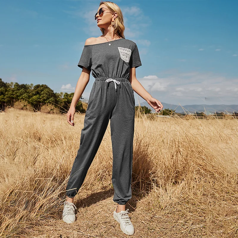 wholesale 2021 summer new casual high-waist ties wide loose diagonal shoulders and feet womens jumpsuit casual, As shown
wholesale 2021 summer new casual high-waist ties wide loose diagonal shoulders and feet womens jumpsuit casual, As shown