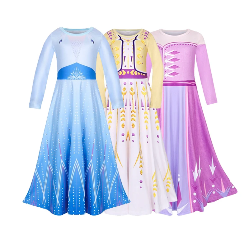 New Design Kids Clothes Blue Long-sleeve Elsa Frozen Snow Queen Girl Casual Dress For 4-11 Years, Blue/pink/yellow
New Design Kids Clothes Blue Long-sleeve Elsa Frozen Snow Queen Girl Casual Dress For 4-11 Years, Blue/pink/yellow
