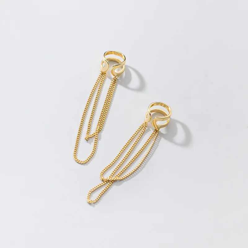 925 Sterling Silver Long Chain Double Layer Clip On Ear Earrings For Women Christmas Gifts
925 Sterling Silver Long Chain Double Layer Clip On Ear Earrings For Women Christmas Gifts