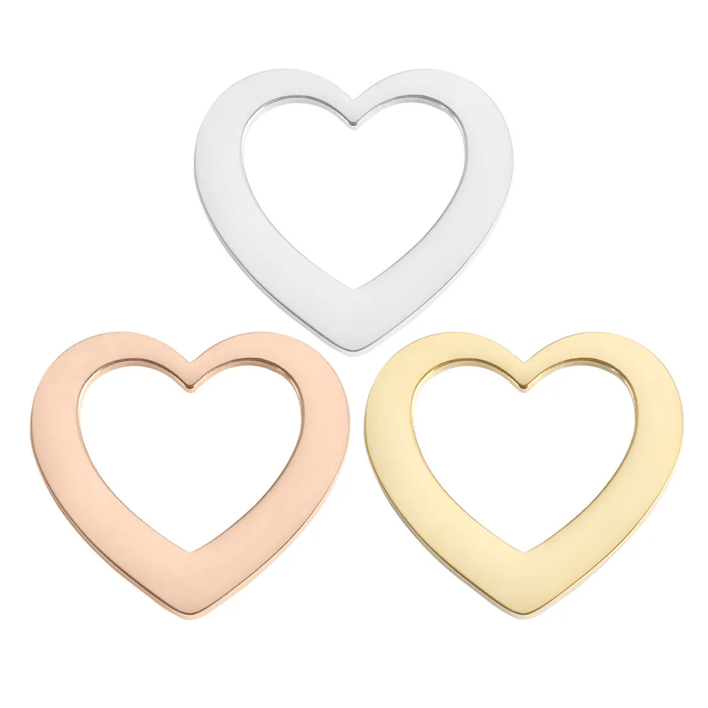Wholesale Custom Logo Stainless Steel Heart Charms Pendant For Jewelry Making Necklace Bracelet Earrings
Wholesale Custom Logo Stainless Steel Heart Charms Pendant For Jewelry Making Necklace Bracelet Earrings