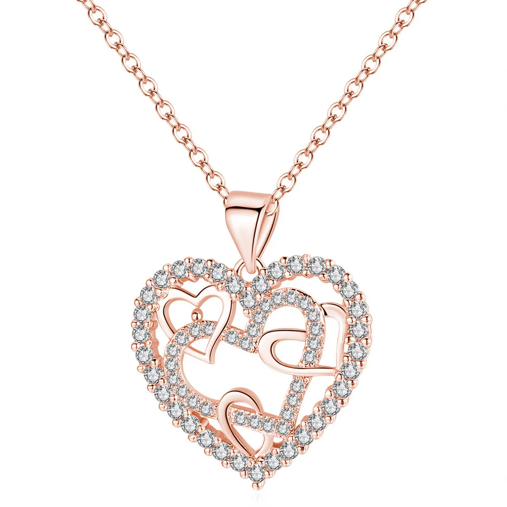 BELLEWORLD Valentine Day Gift Delicate Jewelry Full Crystal Hollow Heart Necklace Rose Gold Plated Geometric Cubic Heart Penda, Gold color,silver color
BELLEWORLD Valentine Day Gift Delicate Jewelry Full Crystal Hollow Heart Necklace Rose Gold Plated Geometric Cubic Heart Penda, Gold color,silver color