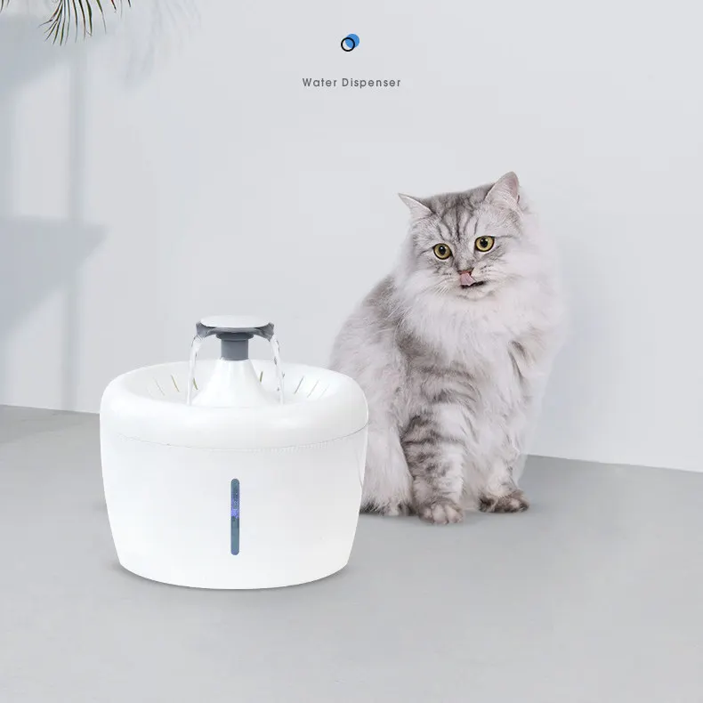 2020 Newest translucent automatic smart pet water dispenser drinking led cat water fountain, White
2020 Newest translucent automatic smart pet water dispenser drinking led cat water fountain, White