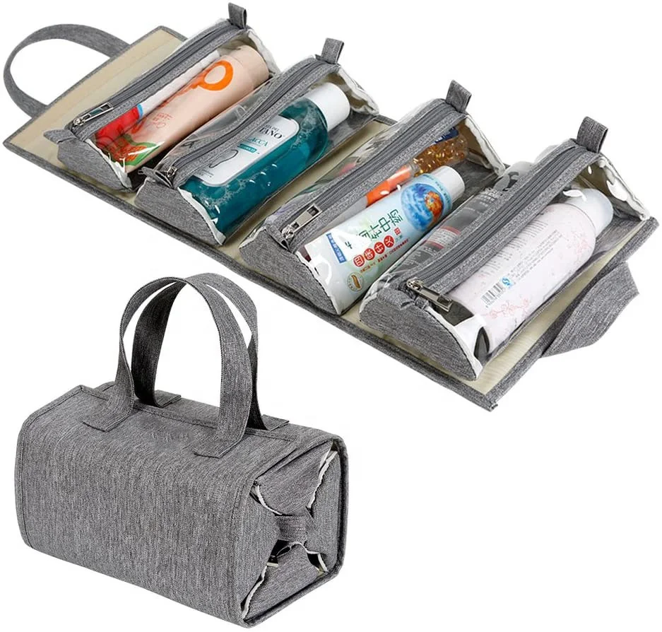 Roll Up Makeup Bag Organizer Small Luggage For Travel Cosmetic Hanging Storage Womans Suitcase Rolling Aluminum, Colors
Roll Up Makeup Bag Organizer Small Luggage For Travel Cosmetic Hanging Storage Womans Suitcase Rolling Aluminum, Colors