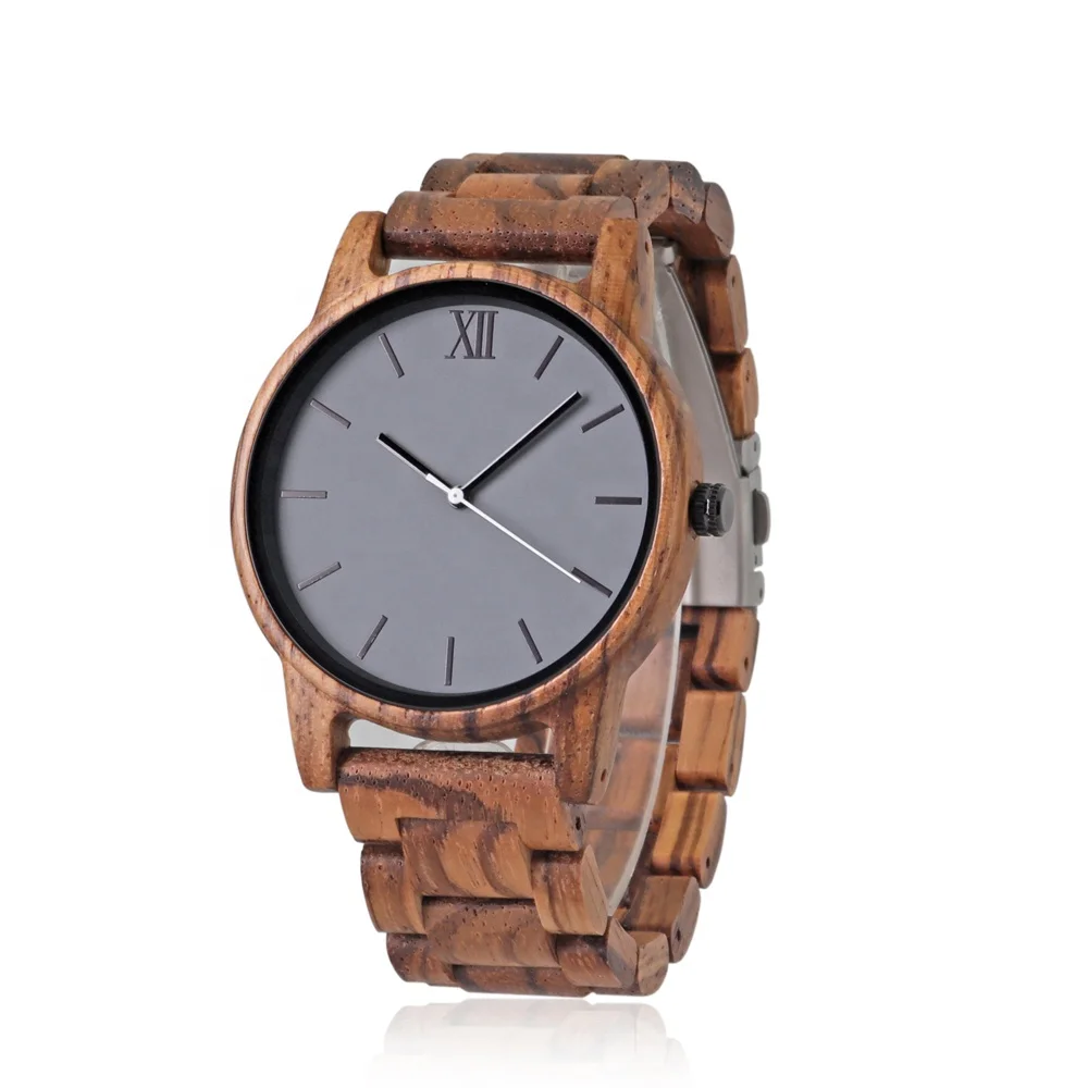 Recyclable Zebrawood Watch Grey Dial Quartz Wrist Watches Male Simple Design All Wood Timepiece
Recyclable Zebrawood Watch Grey Dial Quartz Wrist Watches Male Simple Design All Wood Timepiece
