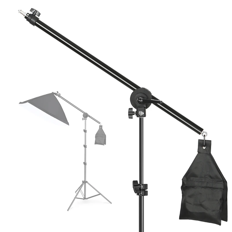 Photo Studio Adjustable Cantilever Stand Cross Arm With Sand Bag Pivot Clamp Use For Light Stand Accessories Extension Rod 135CM
Photo Studio Adjustable Cantilever Stand Cross Arm With Sand Bag Pivot Clamp Use For Light Stand Accessories Extension Rod 135CM