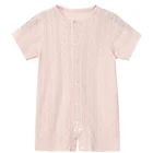 Organic Baby Clothing New Design Organic Romper Short Sleeve 100%cotton Bodysuit Newborn Baby Clothing