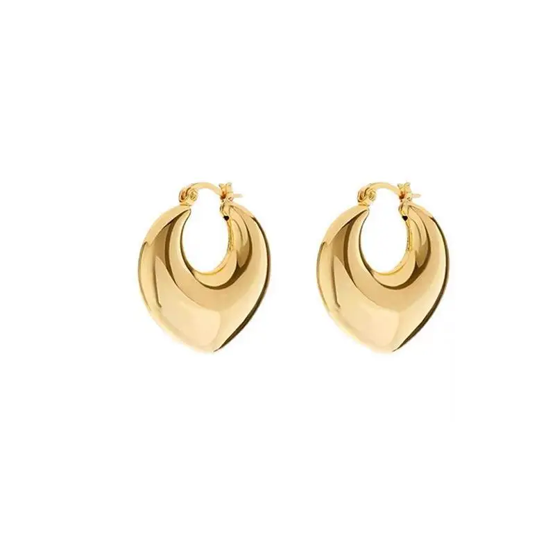 Trendy Earring 18K Gold Plated Chunky Hollow Heart Hoop Earrings for Women Stainless Steel Earrings Wholesale
Trendy Earring 18K Gold Plated Chunky Hollow Heart Hoop Earrings for Women Stainless Steel Earrings Wholesale
