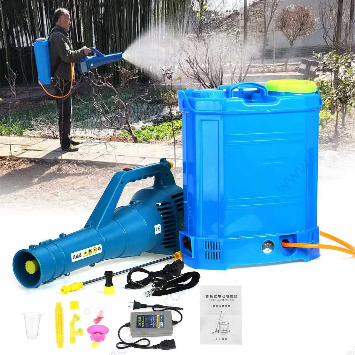 20l Electric Ulv Fogger Sprayer Battery Ultra Capacity Portable Agricultural Alcohol Disinfectant Disinfection Machine, White
20l Electric Ulv Fogger Sprayer Battery Ultra Capacity Portable Agricultural Alcohol Disinfectant Disinfection Machine, White