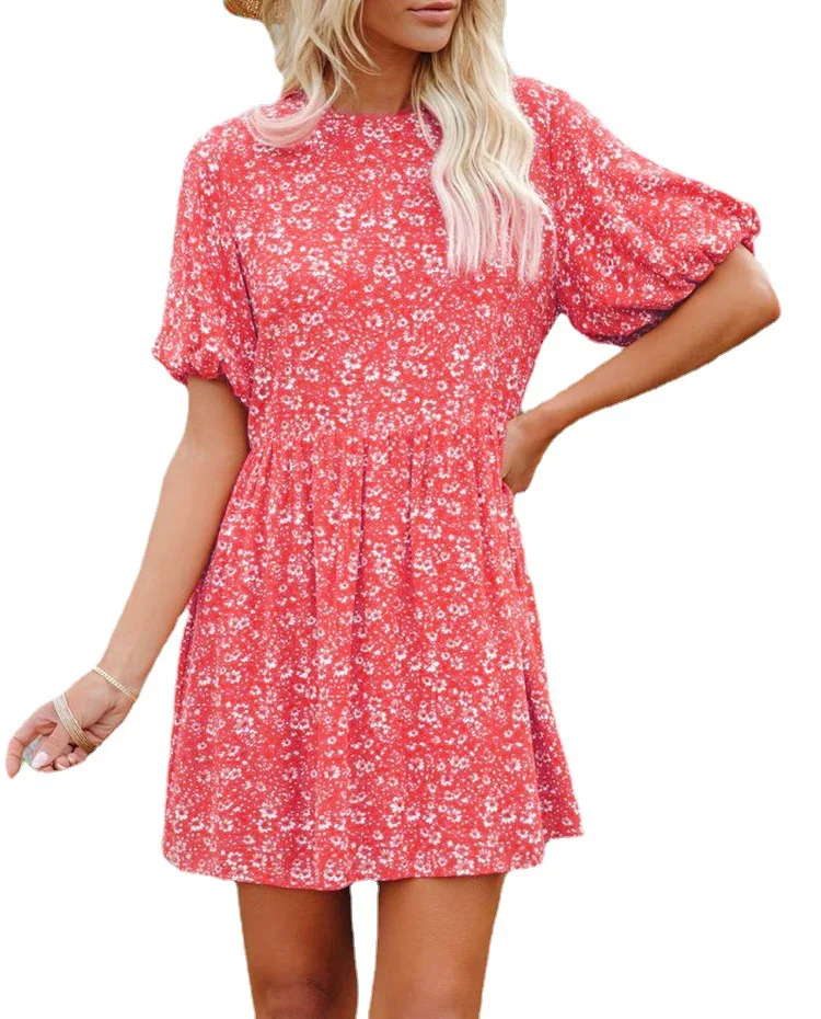 2022 Spring Summer Floral Printed Sundress Short Sleeve Fashion Woman Plus Size Women's Casual Dresses
2022 Spring Summer Floral Printed Sundress Short Sleeve Fashion Woman Plus Size Women's Casual Dresses