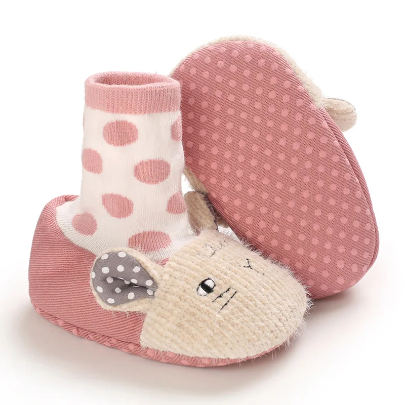 Winter New arrival 3d cute animals print warm boots baby walking boots for boys and girls 2020 details