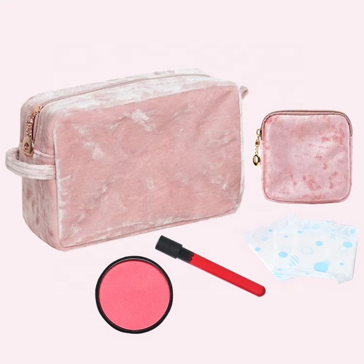 High quality Personalized travel pink velvet make up brush bag private label makeup bags
High quality Personalized travel pink velvet make up brush bag private label makeup bags
