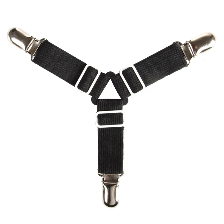 Adjustable Bed Sheet Fasteners and Triangle Elastic Mattress Sheet Clips Suspenders Grippers Clips, Customized
Adjustable Bed Sheet Fasteners and Triangle Elastic Mattress Sheet Clips Suspenders Grippers Clips, Customized