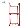 Industrial logistics heavy duty stacking collapsible q235 steel metal pipe warehouse storage nestainer pallet rack