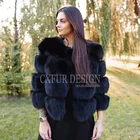 CX-G-A-11G 2019 New Style Girls Fur Clothes Lady Winter Coats Genuine Fox Fur Jacket