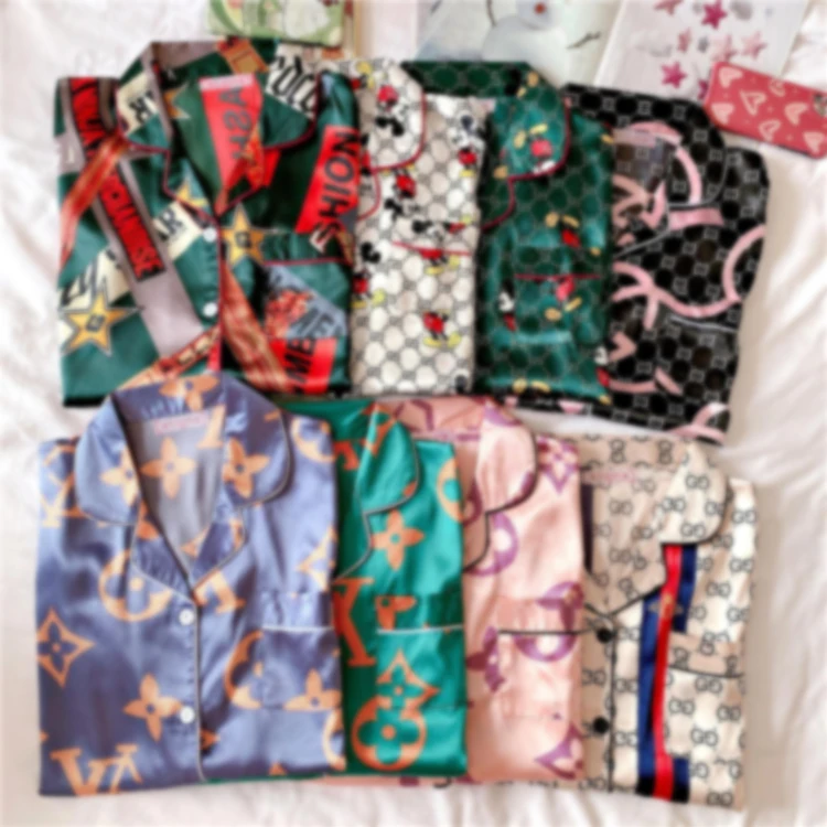 Women Silk Sleepwear Nightwear Pyjamas Pajamas Silk 2 Piece Sets Pajamas Satin Silk Set, Customized size
Women Silk Sleepwear Nightwear Pyjamas Pajamas Silk 2 Piece Sets Pajamas Satin Silk Set, Customized size