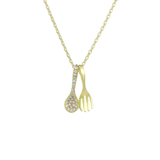 Silver Gold Fork and Spoon Pendant Cocktail Party Evening Pendant Dinner Necklace Women
Silver Gold Fork and Spoon Pendant Cocktail Party Evening Pendant Dinner Necklace Women