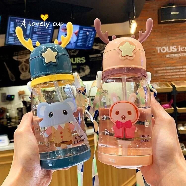 Antler Style Summer Plastic Cup Children Portable Water Cup Student Water Bottle Kids Water Bottle With Straw
Antler Style Summer Plastic Cup Children Portable Water Cup Student Water Bottle Kids Water Bottle With Straw