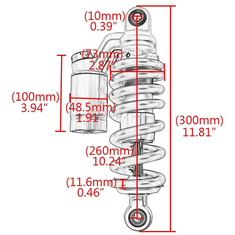 240mm 260mm Universal Motorcycle Shock Absorbers For Honda MSX125 MSX 125 SF Benelli TNT 125 135 Motor Rear Suspension