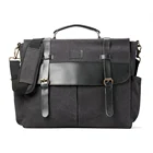Unisex Shoulder Messenger Bag Leather Laptop Briefcase Handbag