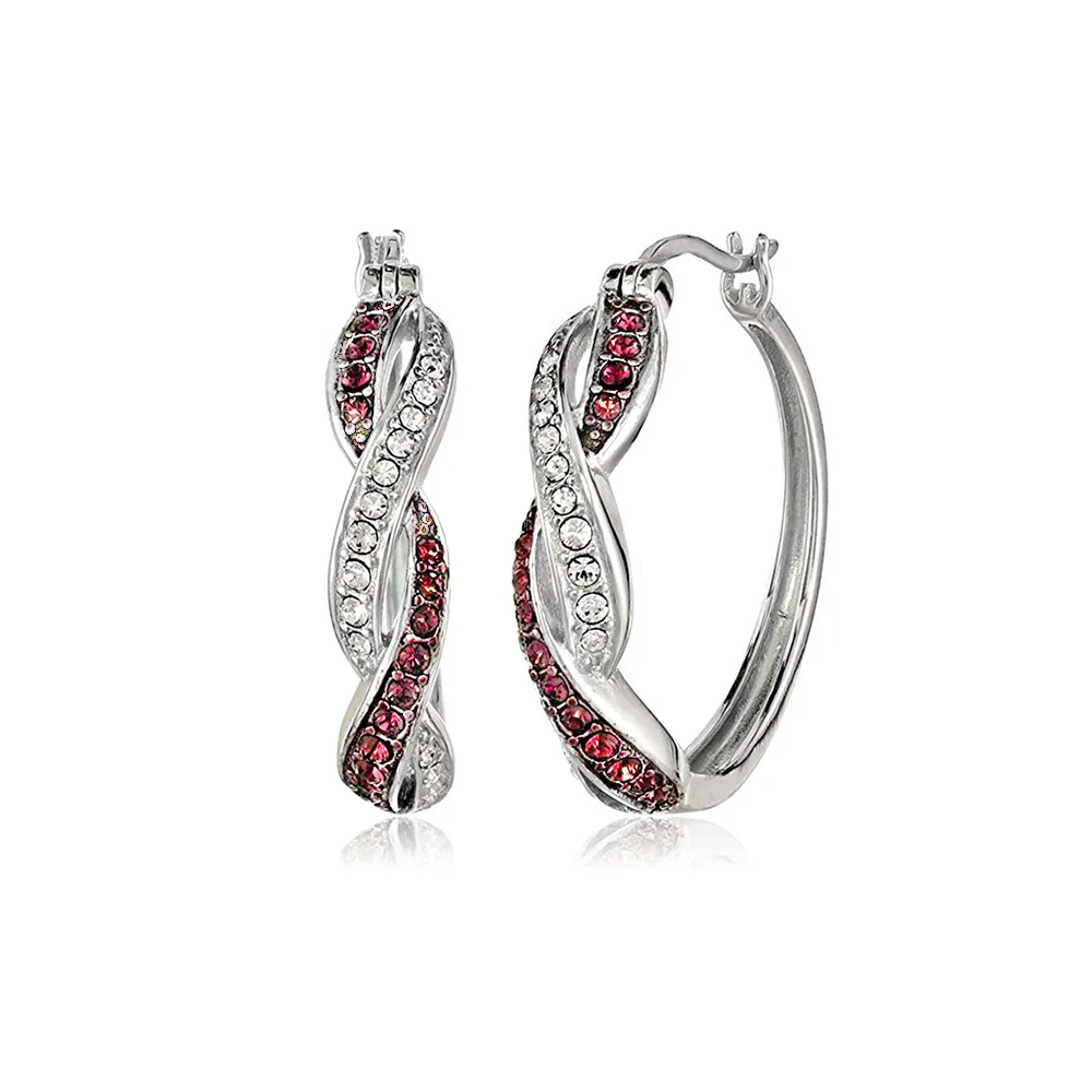 Best Selling Silver Plated Colorful CZ Crystal Circle Earrings Twisted Zirconia Hoop Earrings For Women
Best Selling Silver Plated Colorful CZ Crystal Circle Earrings Twisted Zirconia Hoop Earrings For Women