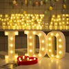 Hot sale christmas accessories led letter number style confession romantic gift light light letter 3d can custom
