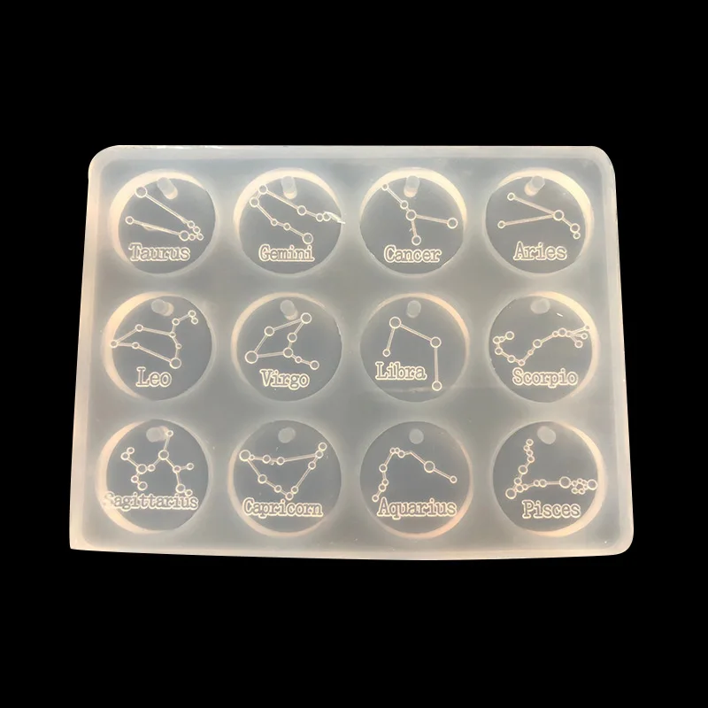 2021 Amazon Round Shape 12 constellations pendant silicone keychain mold UV resin shiny mold, Random 
2021 Amazon Round Shape 12 constellations pendant silicone keychain mold UV resin shiny mold, Random