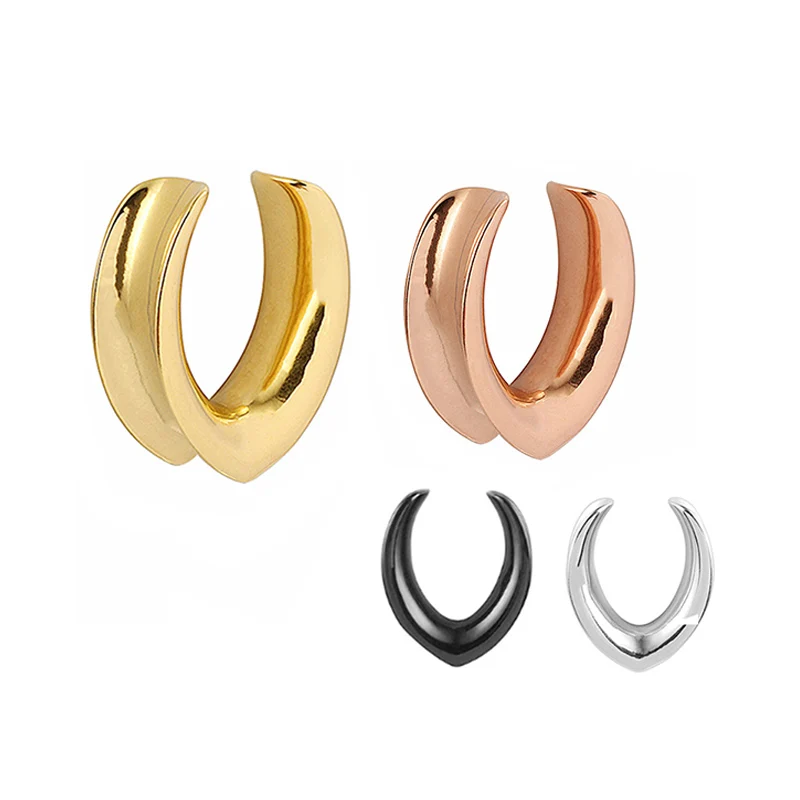 perfektchoice Ear Gauges Ear Plugs Flesh Tunnels Stainless Steel Ear Stretching Jewelry