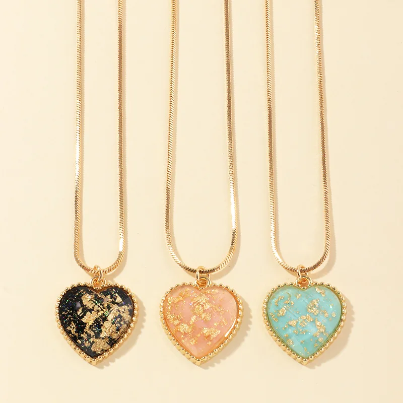 Wholesale fashion resin jewelry necklace retro geometric heart gold foil pendant jewelry mother's day mom necklace
Wholesale fashion resin jewelry necklace retro geometric heart gold foil pendant jewelry mother's day mom necklace