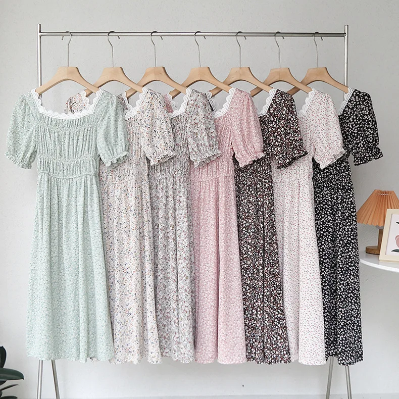 Factory Price Wholesale Short Sleeve Woman Loose Casual Women's Korean Beach Summer Dress Floral Dresses Women
Factory Price Wholesale Short Sleeve Woman Loose Casual Women's Korean Beach Summer Dress Floral Dresses Women