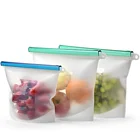 Food Grade Vacuum Silicone Storage Bag Food Ziplock Bag
