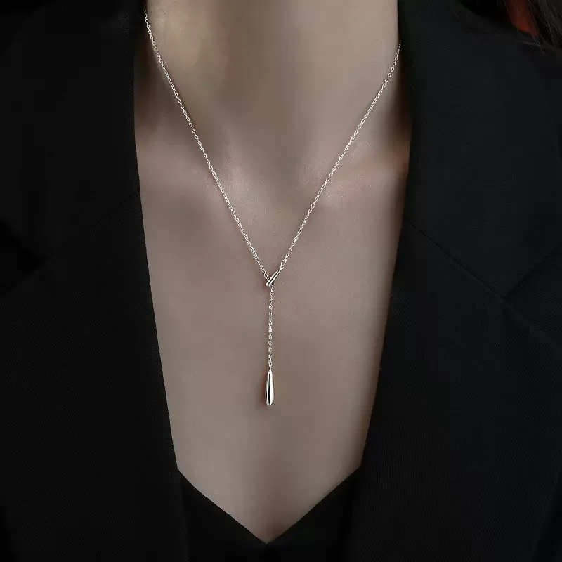 Simple Silver Color Y Shape Waterdrop Charm Necklace Jewelry Water Drop Tassel Necklace For Women Collar Chain Necklaces
Simple Silver Color Y Shape Waterdrop Charm Necklace Jewelry Water Drop Tassel Necklace For Women Collar Chain Necklaces